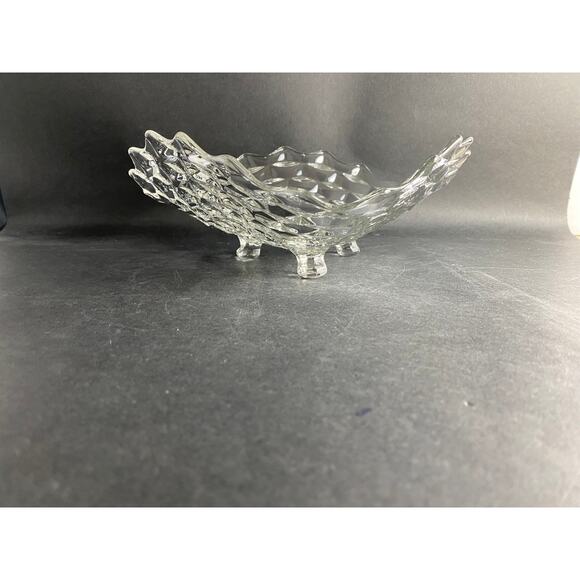 Fostoria American Clear 3-Toed Flared Serving Bowl - Vintage 1940s - Picture 6 of 6